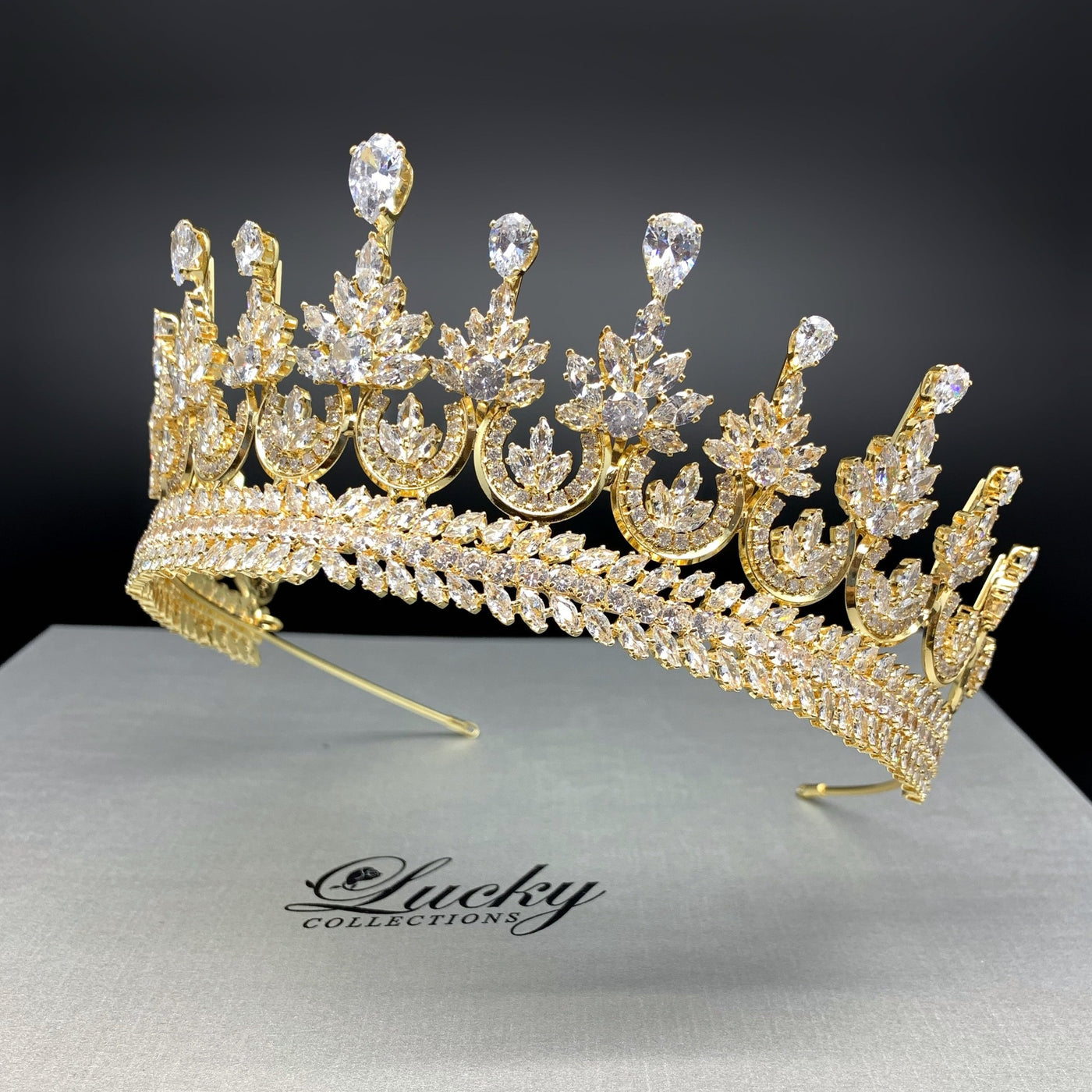  Zirconia Tiara Gold & Silver ideal for all celebrations by Lucky Collections ™