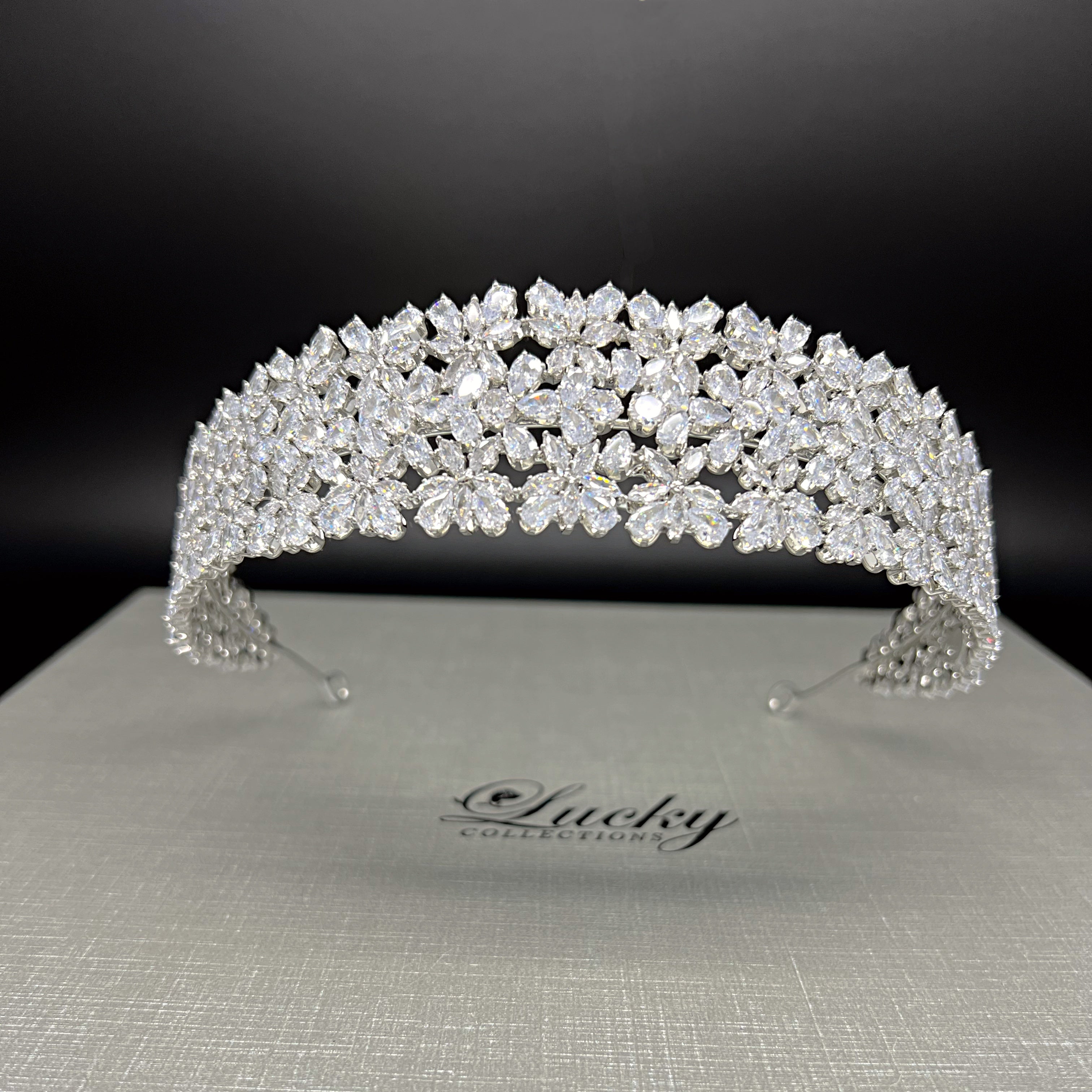 Bridal Headband, Quinceanera Headband, Zirconia for Crystal 