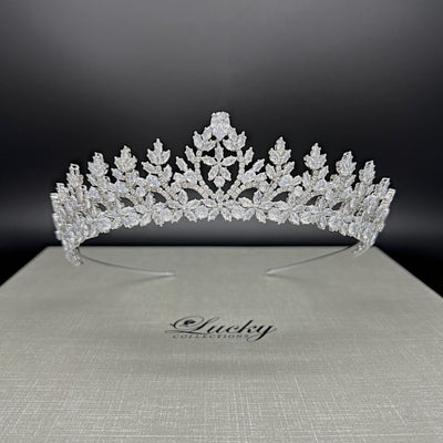 Bridal Tiara, Delicate Peaks, Zirconia Gems by Lucky Collections ™