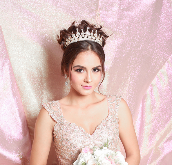 Lucky Collections Premium Cubic Zirconia Bridal Tiara Crown Silver CZ Teardrop SilverTiararound-  main image 3