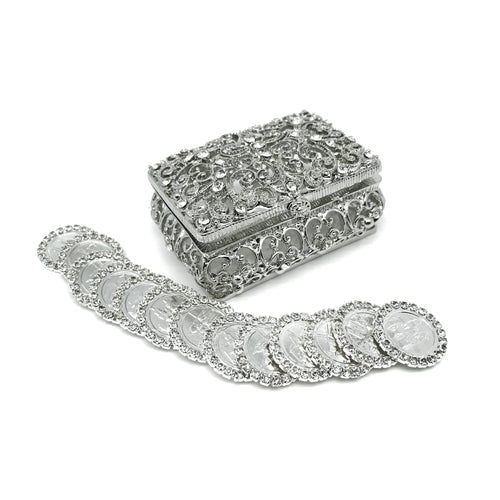 Wedding Arras box is an ornate gift box where the 13 Arras Coins are presented in.