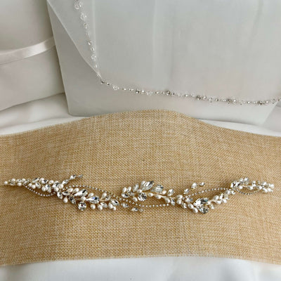 Bridal Headband, , Quinceanera Forehead Accessory, Headband for wedding, Bridal Hair Accessory with Azahares 