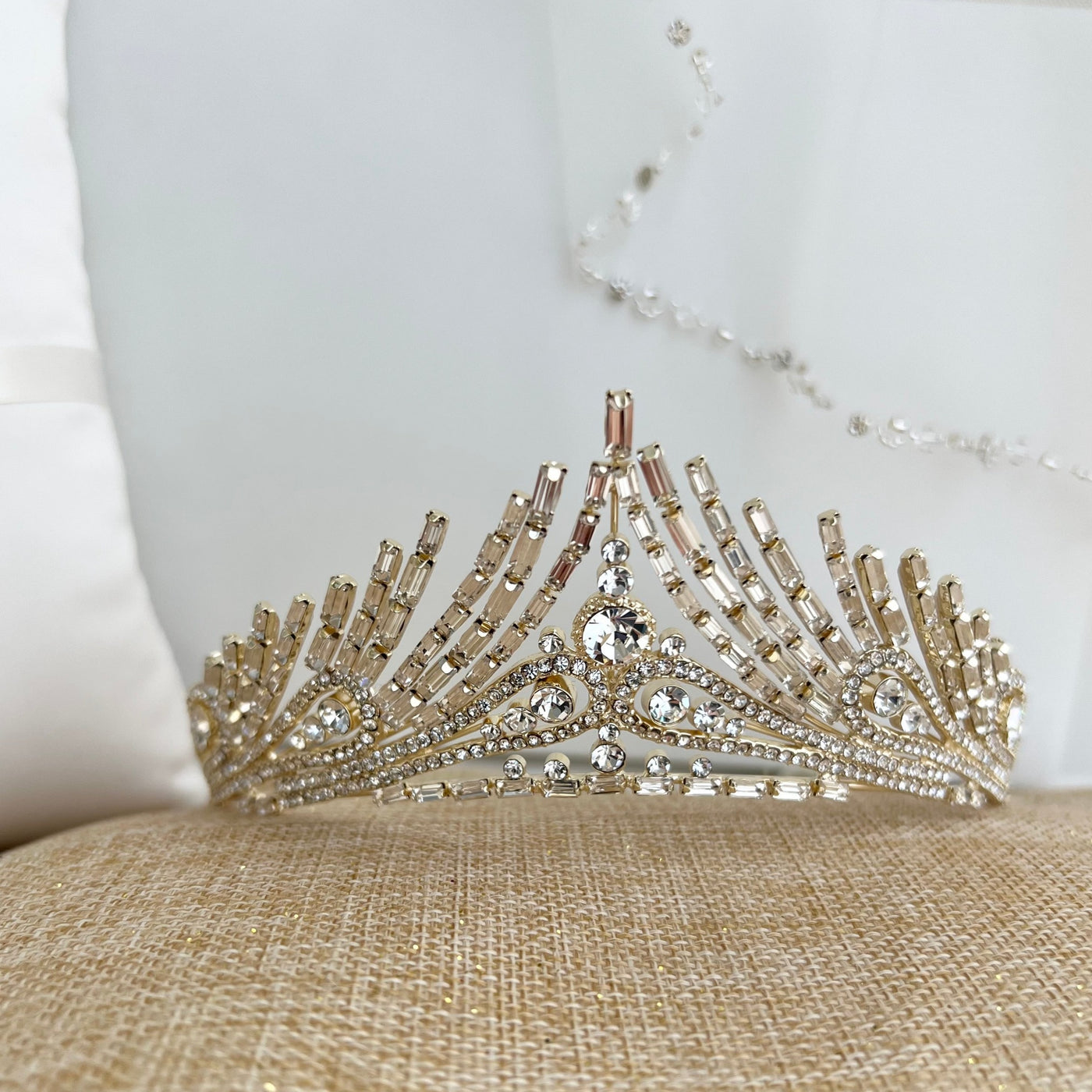 Bridal Crown, Quinceanera Tiara, Corona for Quince, Pageant Crown