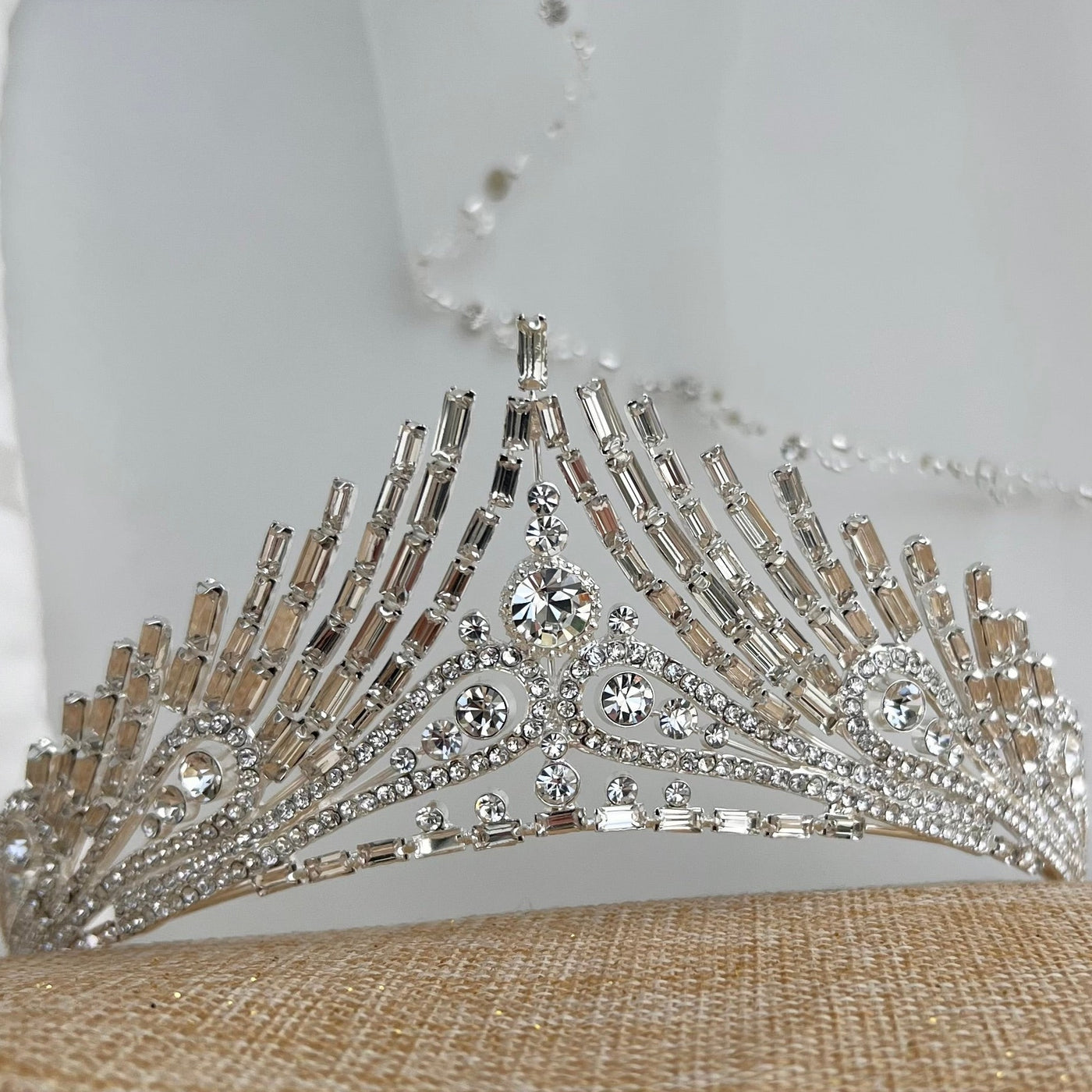 Bridal Crown, Quinceanera Tiara, Corona for Quince, Pageant Crown