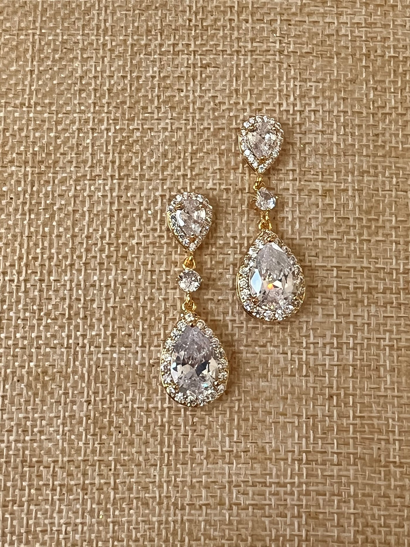 Bridal Earrings, Quinceanera Swarovski and Zirconia Earring
