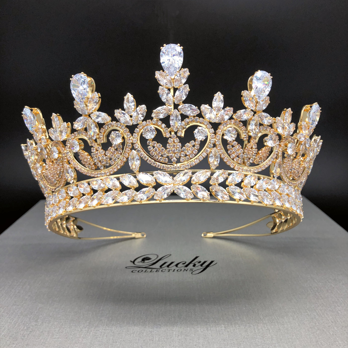 Rose gold Tiara, High Quality CZ,  by Lucky Collections ™