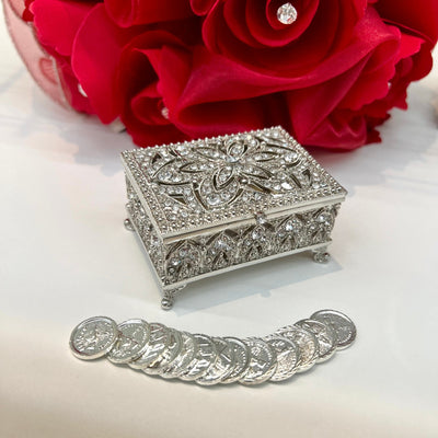 Arras Box and Coins - Vintage Rectangle -Wedding Coin Ritual (Las Arras Matrimoniales)