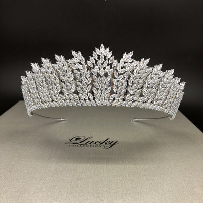 Wedding Tiara, Zirconia, Unique in Design & Form by Lucky Collections ™