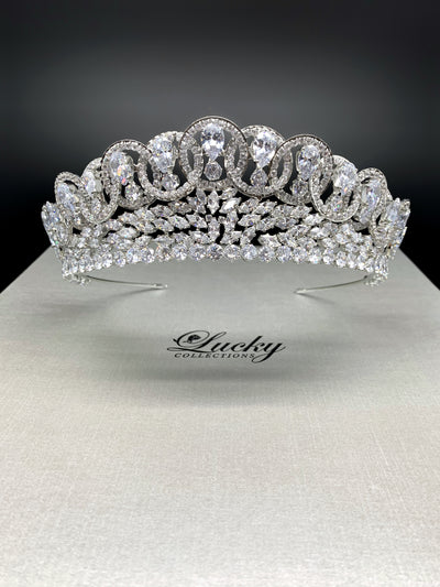 Zirconia Tiara,  Magnificent Details by Lucky Collections ™