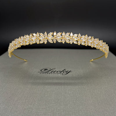 Zirconia Headband, Marquise in Gold, Rosegold & Silver by Lucky Collections ™