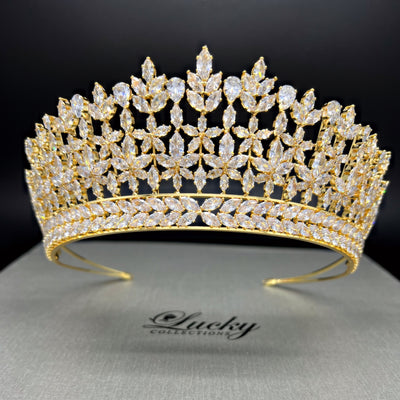 Tiara, Zirconia, CZ of Highest Grade in Silver, Gold & Rosegold tiara by Lucky Collections ™
