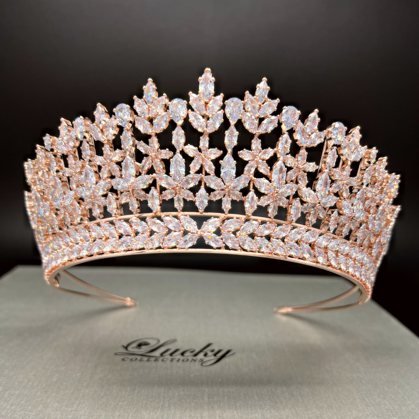 Tiara, Zirconia, CZ of Highest Grade in Silver, Gold & Rosegold by Lucky Collections ™