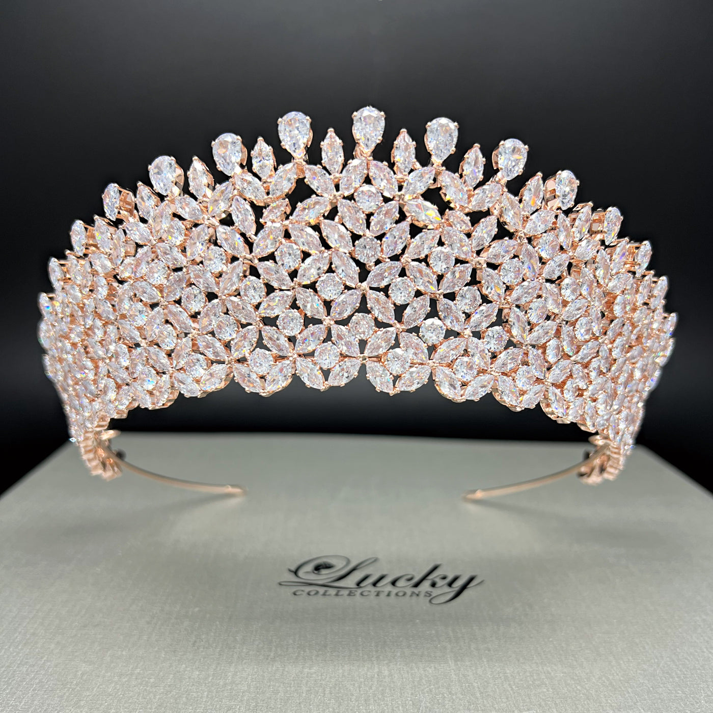 Rosegold Tiara, CZ, Shine On and Stand Out CZ Tiara by Lucky Collections ™