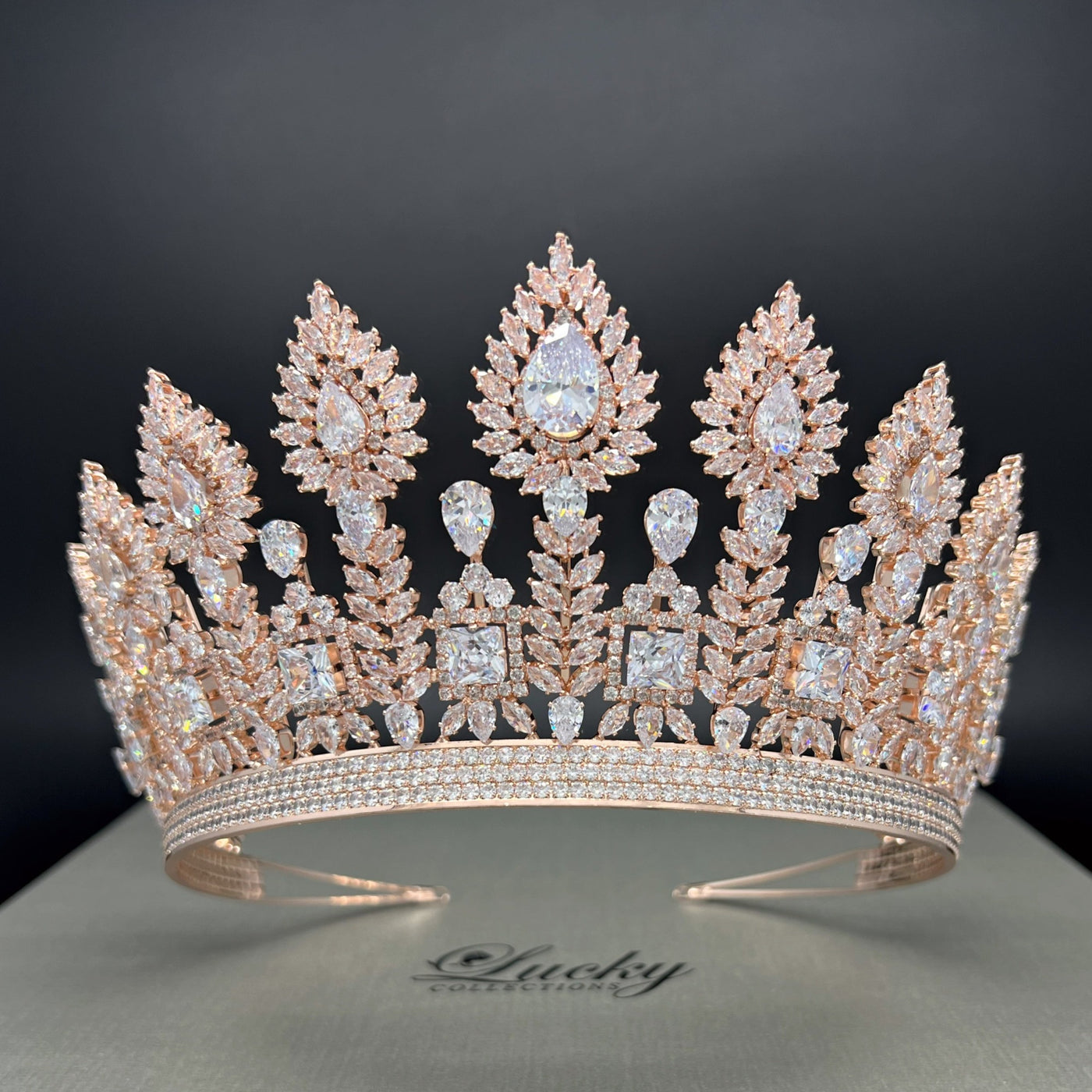 Rosegold Zirconia Tiara Designed for the Empress in You by Lucky Collections ™