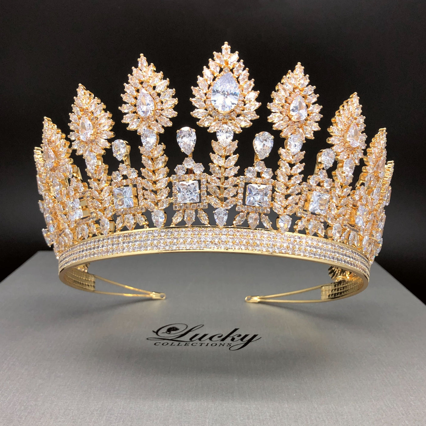 Gold Zirconia Tiara Designed for the Empress in You by Lucky Collections ™