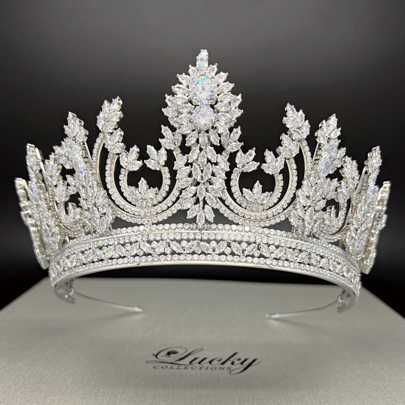 Tiara, Zirconia, Unique design  with High Quality CZ by Lucky Collections ™