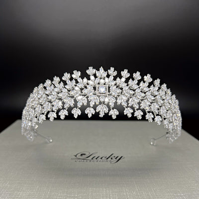 Headband Bridal, A La Mode Cubic Wedding Bridal Zirconia Headband by Lucky Collections™