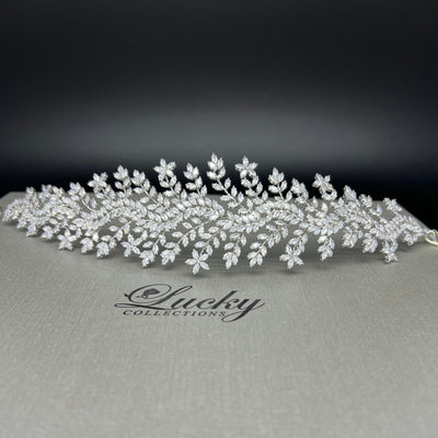 Prom Hair Accessory, Flexible, Zirconia, for All Hair Styles by Lucky Collections ™, Bridal Hairpiece