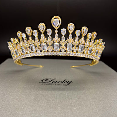 Gold Tiara Zirconia Vintage Inspired by Lucky Collections ™