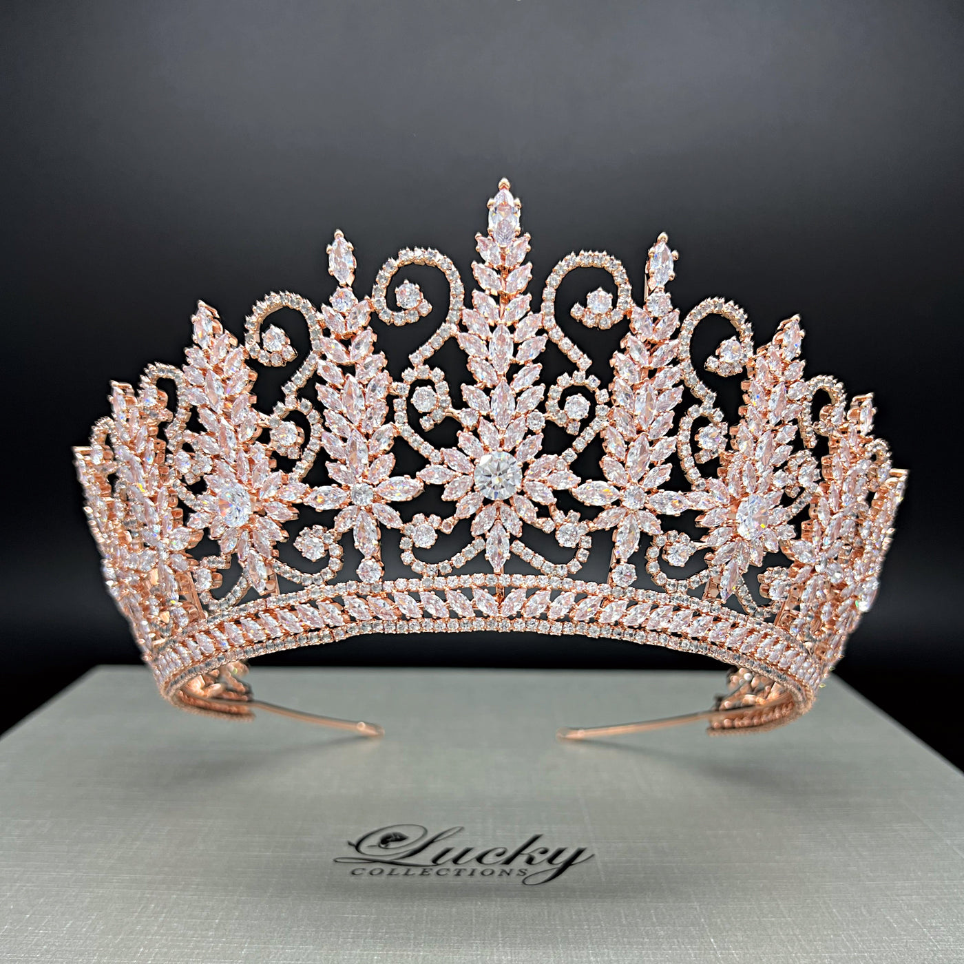 Glitz & Glamour Cubic Zirconia Tiara shines better than Swarovski Crystals and is a new favorite of quince