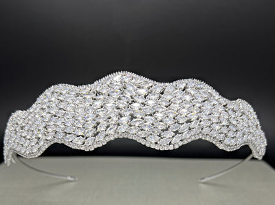 Diamond inspired Zirconia Headband Embellished with Finest Cut Glittering Gems