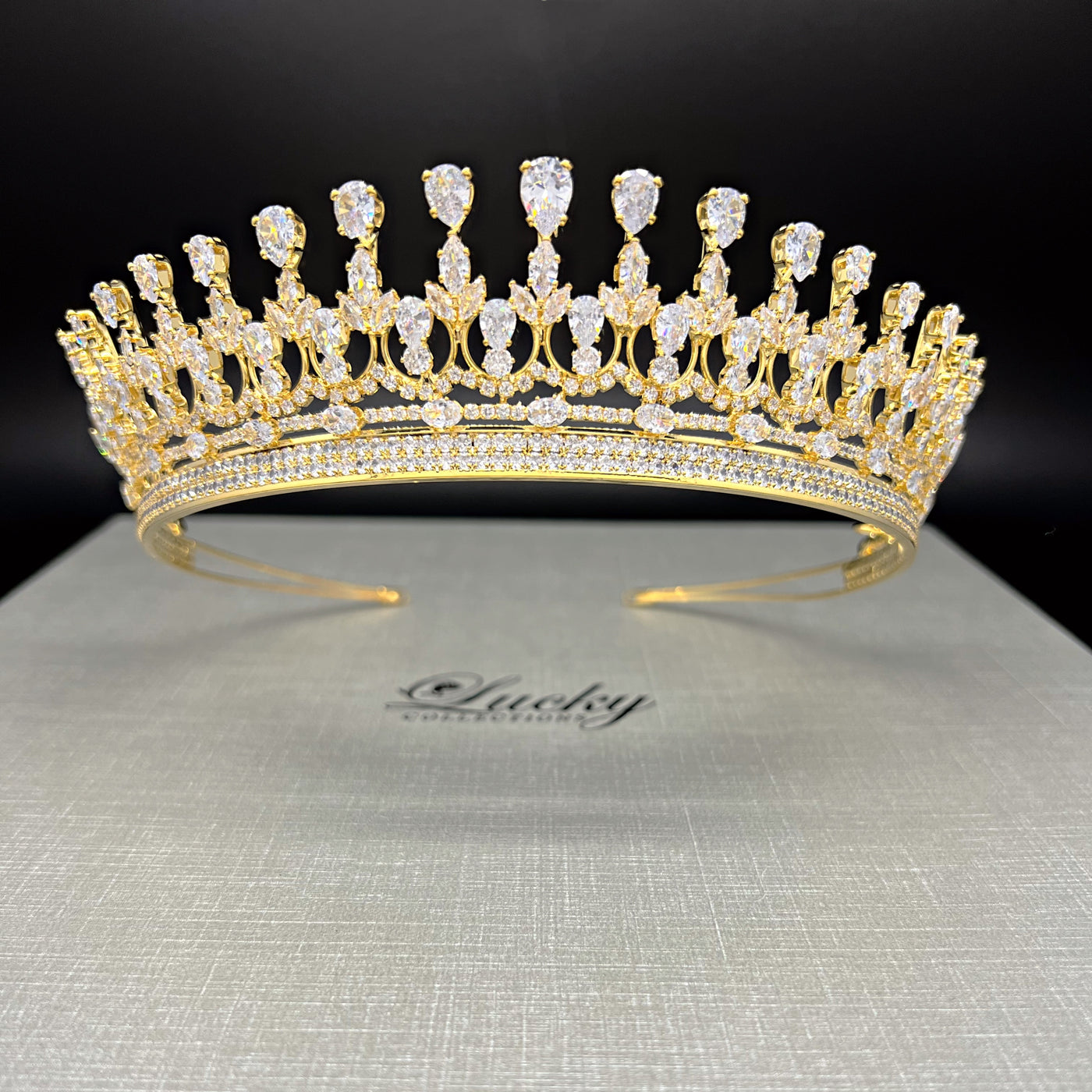 Cubic Zirconia Bridal and Quinceanera Tiara, Baroness  by Lucky Collections ™