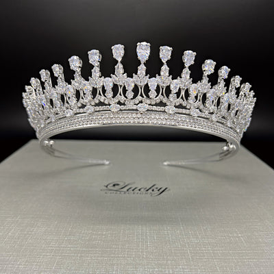 Cubic Zirconia Bridal and Quinceanera Tiara, Baroness  by Lucky Collections ™