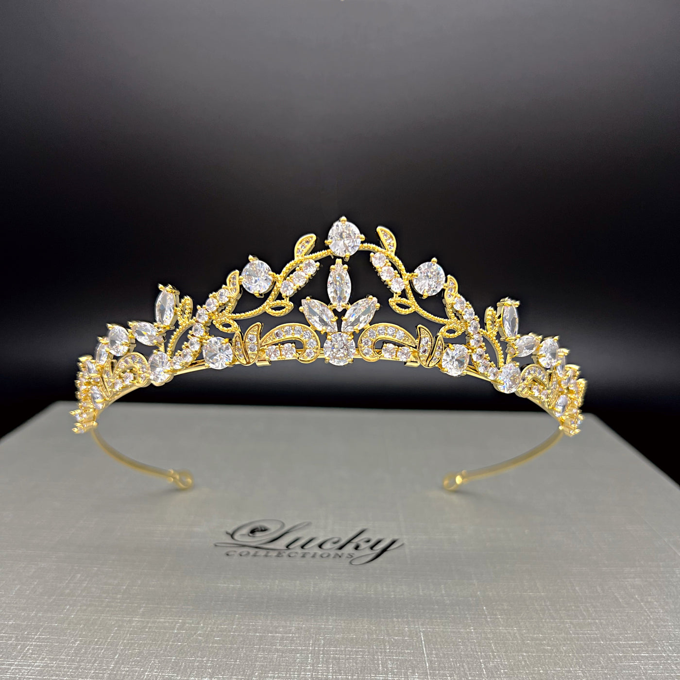 Bridal and Quinceanera Small Tiara, Delicate Vines by Lucky Collections ™