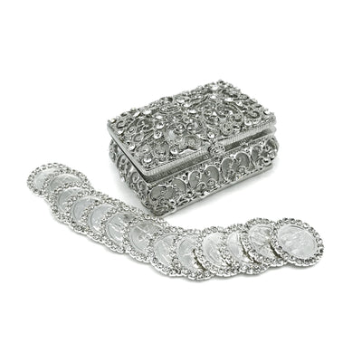 Aras para boda y moneda, Elegant Ara box is perfect piece for unity promise coins, rosary and jewelry . Lucky Collections ™
