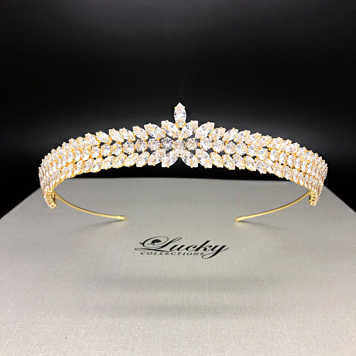 Small Zirconia Tiara, 1 Inch High, Dainty for All Occasions by Lucky Collections ™