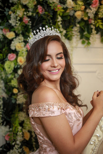 Tiara, CZ, Handmade with Dazzling Zirconia for Your Lovely day by Lucky Collections ™