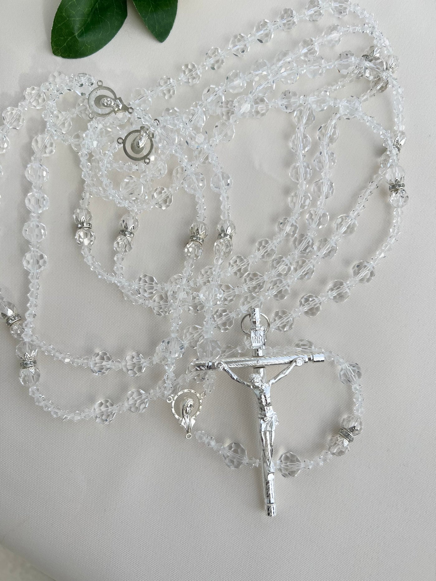 Wedding Lasso with Box, Wedding Lasso Rosary with Cross, Round Crystal Beads by Lucky Collections™