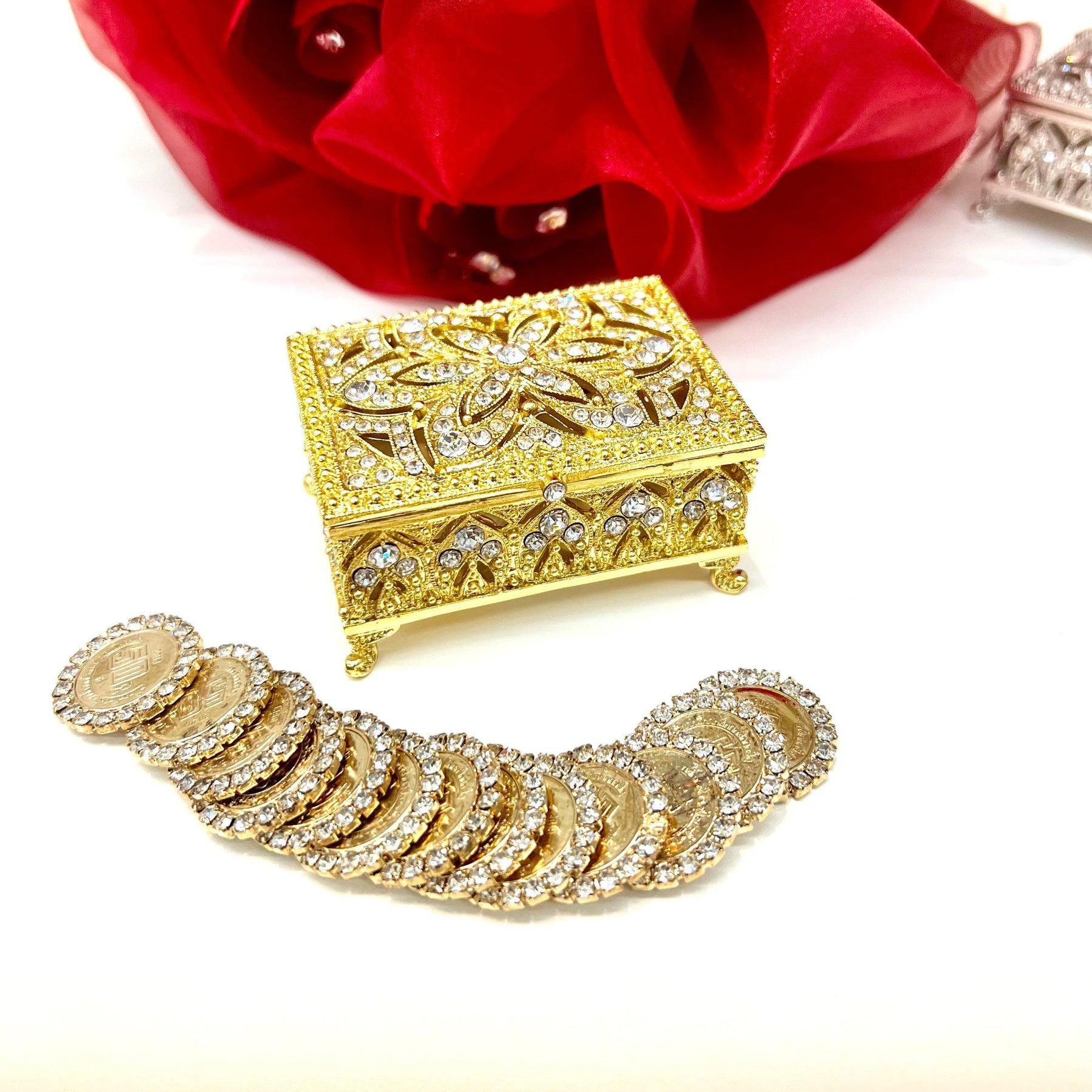 Wedding Arras Box and Coins -Vintage -Wedding Coin Ritual traditions ...