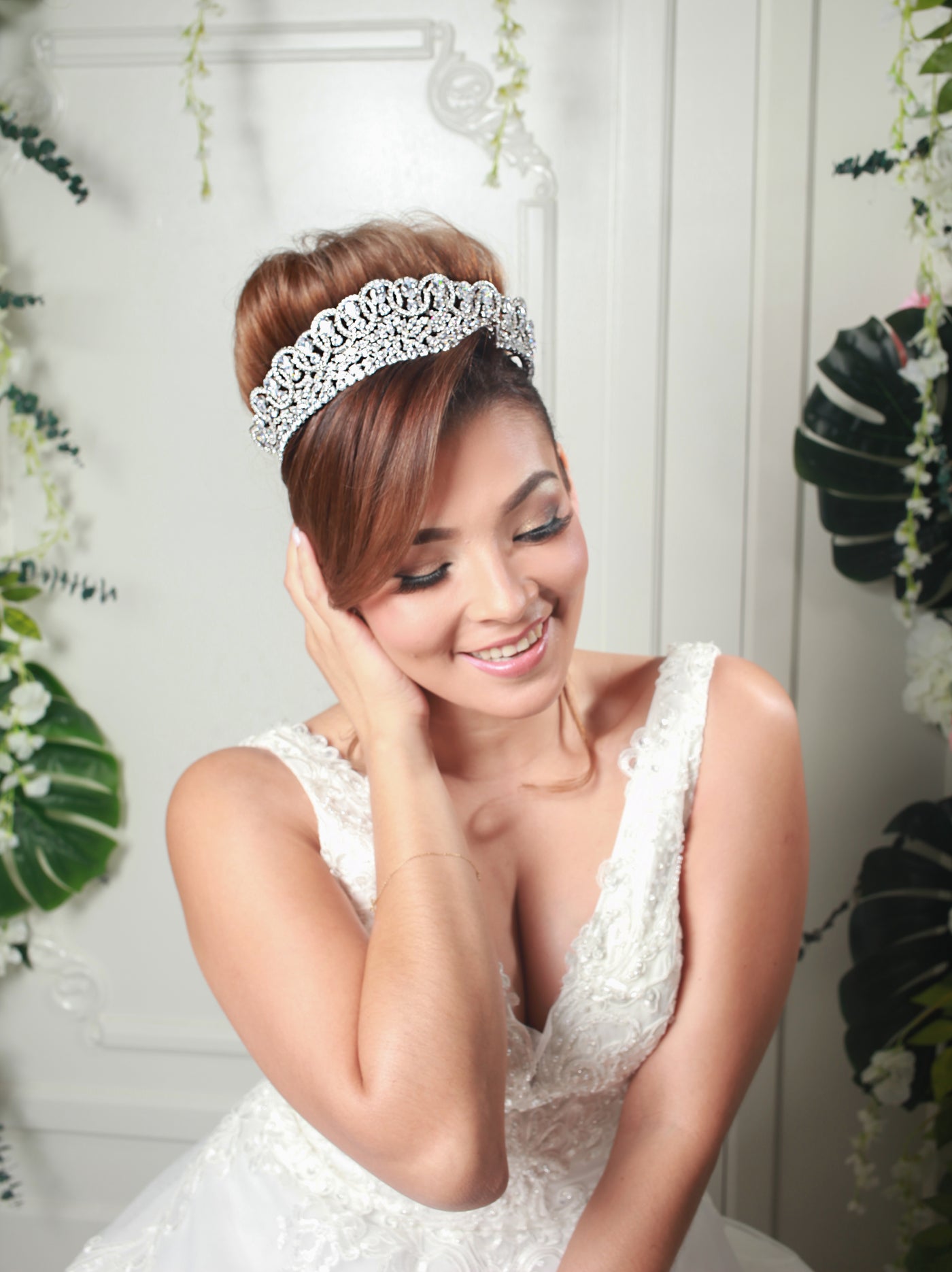 Bridal Zirconia Tiara,  Magnificent Details by Lucky Collections ™